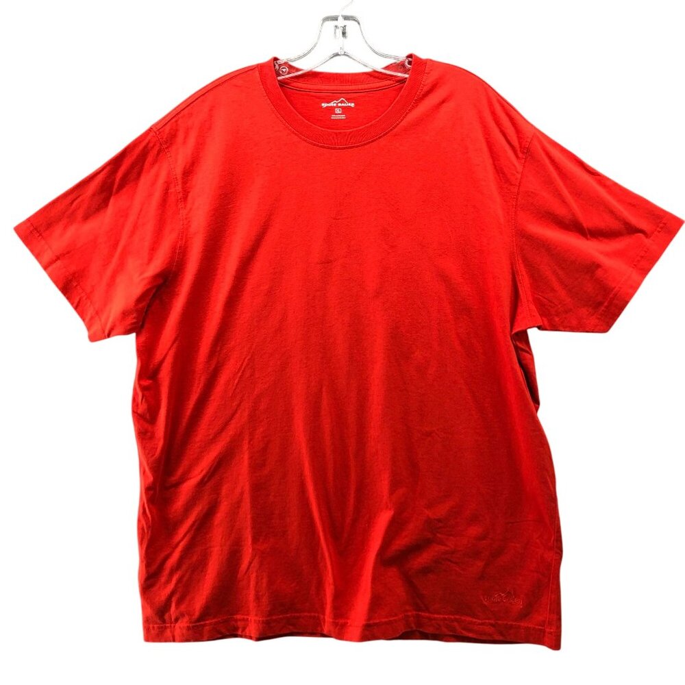 Eddie Bauer Short Sleeve T Shirt‎ Mens XL Orange Crewneck Cotton Poly